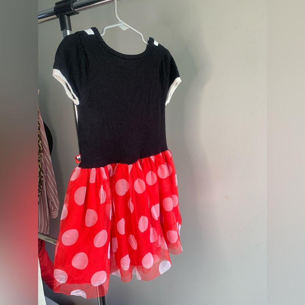 Disney Black and Red Minnie Mouse Polka Dot Dress - Picture 4 of 8